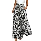 Sunnyuk Hosenrock Damen Sommer, Hosenrock Damen Lang Elegant Leicht Palazzo...