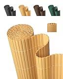 paramondo PVC Sichtschutzmatte Sichtschutzzaun 100 x 300 cm, Dreifache...
