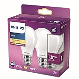 Philips LED Classic E27 Filament Lampen (100 W), matte LED Lampen mit...