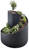 Novaliv Kräuterspirale Anthrazit I 35cmxØ55cm I Kräuterbeet Erdbeerturm...