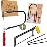 Eli® Laubsäge + Kindersäge Set ab 6 Jahre inkl. 4 Sägeblätter für...