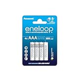 eneloop, AAA/Micro NI-MH Akku, 4er-Pack, Kapazität mit min. 800 mAh,...