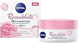 NIVEA Rosenblüte 24h Tagespflege (50 ml), Gesichtspflege mit Rosenwasser...