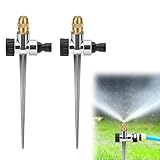 SIGANDG 2 Stück Rasensprinkler aus Metall für den Garten,Automatischer...