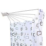 Hershii Duschvorhang Spinne 7 Arme für Badewanne mit Vorhang Faltbare...