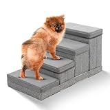 FUZZY PETS Hundetreppe mit 4 Aufbewahrungsboxen | ink. Sicherheitsgurt |...