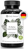 Only Nature® R Alpha Liponsäure 300mg - hochdosiert - 120 laborgeprüfte...