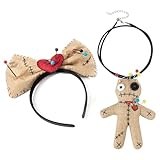 FackLOxc Voodoo Kostüm Schleife Haarreif Halskette Für Halloween Cosplay...
