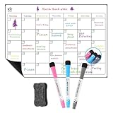 HORREX Familienplaner Abwischbar, A3 Wochenplaner Magnetisch, Haushaltsplan...