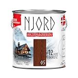 Njord Holzschutzmittel Extreme 2,5 L Holzfarbe (05) Rohes Mahagoni...