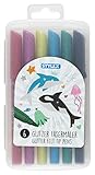 Stylex 64016 - Glitzer Fasermaler, Fasermalstifte für Kinder, 6 Farben in...