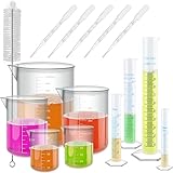BUYGOO Messbecher aus Kunststoff Set - 5 Kunststoff-Messbecher mit Skala, 4...