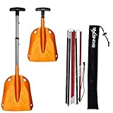 SkinStar Lawinensonde 260 oder 320cm und Schneeschaufel Klappbar Set...