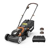 WORX WG779E.1 Akku-Rasenmäher 40V (2 x 20V) - 34 cm Schnittbreite - ideal...