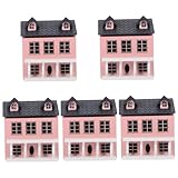 TOYANDONA 5st Puppenhaus Miniatur-Villa-Modell Mini-hausmodell Miniaturhaus...