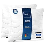 LILENO HOME Kopfkissen 80x80 cm [2er Set] MEDIUM mit 850g Kissen-Füllung -...