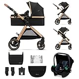 Kinderkraft ESME Kinderwagen 3 in 1 komplettset bis 26 kg, Kombikinderwagen...