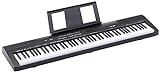 Amazon Basics Tragbares Digitalpiano mit 88 halbgewichteten Tasten,...