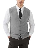 Kallspin Herren Strickweste Strickjacke ohne Ärmel V-Ausschnitt aus...