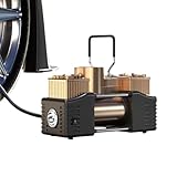 12v Air Compressor | 2 Cylinder Air Pump | Tire Inflator with Pressure...