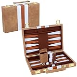 Gesserit Backgammon-Set für 2 Spieler - Klassisches Brettspiel für...