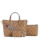 GUESS Damen Latona Tote Mini-Tragetasche, Umhängetasche, Latte-Logo