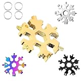 4 pcs 18 in 1 Edelstahl Schneeflocke Multi-Tool, Camping Multifunktionaler...