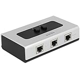DeLock RJ45 10/100/1000 2-Port manual bidirectional Gigalan Netzwerk Switch...