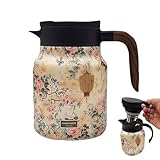 Isolierkanne 1000ml Edelstahl Isolierte Thermokanne Mit Teesieb, Thermo...