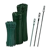 Relaxdays Pflanzenbinder, 300er Set, verstellbar, wiederverwendbar,...
