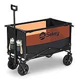 Sekey XXL Bollerwagen Faltbar 160L 100KG Belastbar, Faltbarer Bollerwagen...