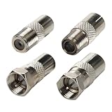 4 Stück Antennenstecker,TV Antennenadapter,F Stecker Sat...