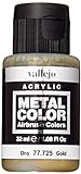 Acrylicos Vallejo VJ77725 Metallfarbe, 32 ml, goldfarben