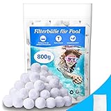 Ufoepv Filterbälle Pool für Sandfilteranlage, 800g Pool Filterballs...