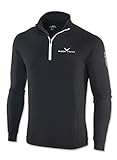 Black Crevice Herren Skirolli Zipper Shirt, schwarz/weiß, L