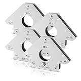 STAHLWERK Schweißmagnet 4er Set – je 34 kg (75 lbs) Haftkraft, feste...