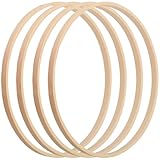 4 Stück Holzringe Zum Basteln, Traumfänger Ringe Bambus 15cm, Makramee...