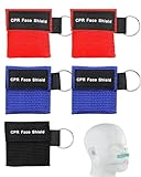 FUGLUS 5 Stück Erste Hilfe Beatmungsmaske, CPR Maske mit...