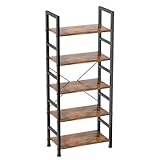 Sweetcrispy Bücherregal 5 Ebenen,Holz Standregal mit...
