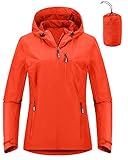 Outdoor Ventures Damen Regenjacke 10000MM Wasserdicht Leichte Gefüttert...