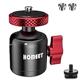 Homeet Mini Kugelkopf Stativkopf 25mm Ballhead Durchmesser, 10KG Maximale...