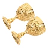 Beatifufu 2 Stück Mittelalterliche Weinkelche aus Bruchsicherem Metall...