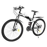 CLEADONG 26 Zoll Mountainbike 21Gang Bike Zusammenklappbar, Fahrrad...