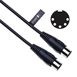 5 DIN MIDI Kabel Stecker zu Stecker Audioleitung für MIDI-Controller,...