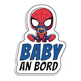 Baby on Board Aufkleber Auto, Superhero an bord, Wetterfest und...