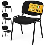 Topsit Besucherstuhl 4er Set – Stapelbarer Konferenzstuhl mit...