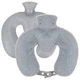 SelfTek Nackenwärmflasche - Nackenwärmer mit Weichem Bezug, 2L...