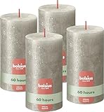 Bolsius Rustik Stumpenkerzen - Shimmer Champagner - 4 Stück - 13 x 7 cm -...