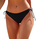Damen Bikinihose Hoch Tailliert Sexy Badehose Side Tie String Bikinis...