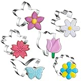 Ausstechformen, 6 Stück Keksausstecher, Blumen Ausstecher, Ausstechformen...